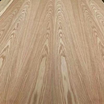 China Red Paper Backed Oak Veneer Natural Furniture Decoration 1250*2500mm for sale