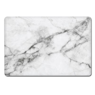 China Vinyl White Marble Decal Sticker Laptop Skin Wrist Protector Top Sticker For Macbook Air M1 air pro retina 16