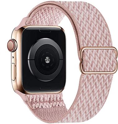 China Sports Strap Buckle Strap Nylon Band For Apple Watch 44mm 40mm 42mm Solo Elastic 38mm Stretch Solo SE 6 6 Series Apple Watch 44mm 40mm 42mm for sale