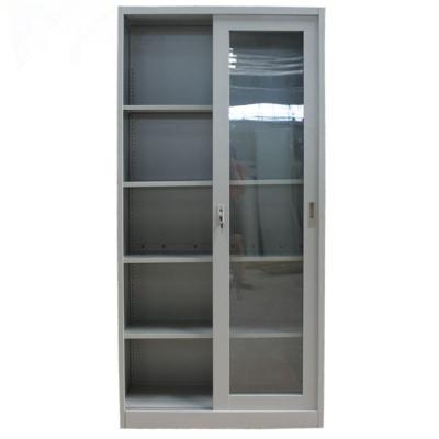 China Modern New Design Full Height Sliding Glass Door Steel Office Cupboard For Storage for sale