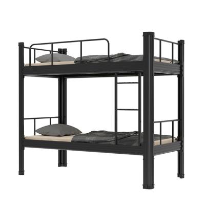 China Latest Designs Modern Dormitory Two Layer Steel Metal Easy Set Bed for sale