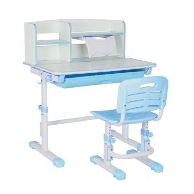 China Modern Blue Eco - Friendly Height Adjustable Kids Desk And Chair for sale