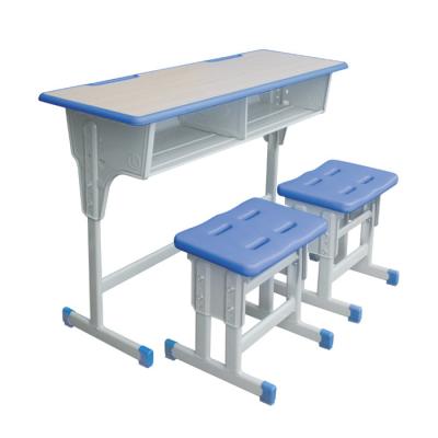 China Modern KD Structure School Equipment Double Use Plastic School Desk Price for sale