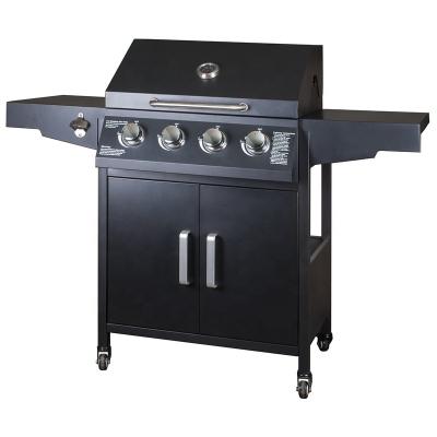 China Easily Assembled 4 Burners Outdoor Backyard Patio 48000BTU BBQ Gas Grills With Stainless Steel Burners ETL Certificated for sale