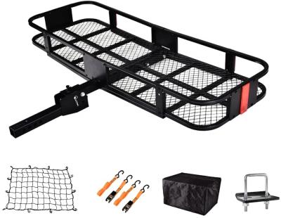 China Folding Hitch Mount Cargo Carrier Luggage Basket Rack Fits 2