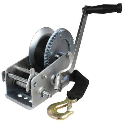 China BOAT Hand Winch 3300lb 3 Speed ​​Ratchet Strap Length 7.5m Flexible Boat Winch Handle Winch for sale