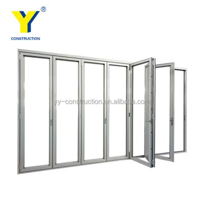 China heat insulation frosted glass garage doors / used exterior doors for sale / sliding and folding doors for sale