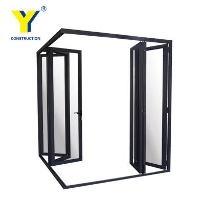 China Modern Thermal Break Glass Bi Folding Doors With Screen Aluminum Bi Folding Doors With ALSO 2047 Certificates for sale