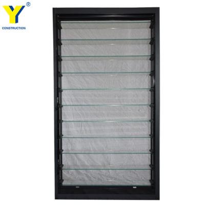 China Aluminum Glass Swing Awning Windows Shutter Glass Windows For Homes Adjustable Shutters for sale