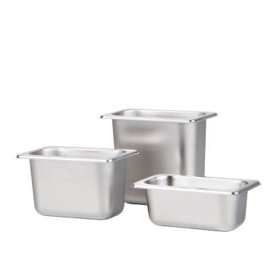 China Food Container Hotel Food Pans, American 1/9 Gastronorm Stainless Steel Pans for Canteens, Restaurants, Cafeterias, Shops, Snack Bars etc. for sale