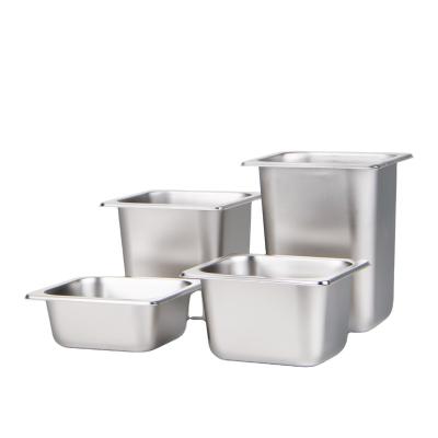 China Food Container Hotel Food Pans, American 1/6 Gastronorm Stainless Steel Pans for Canteens, Restaurants, Cafeterias, Shops, Snack Bars etc. for sale