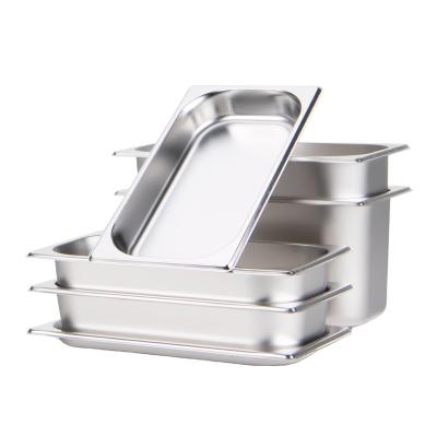 China Food Container Hotel Food Pans, American 1/3 Gastronorm Stainless Steel Pans for Canteens, Restaurants, Cafeterias, Shops, Snack Bars etc. for sale