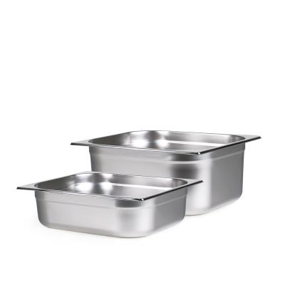 China Gastronorm food container pans, European 2/3 stainless steel hotel food pans for canteens, restaurants, cafeterias, shops, snack bars etc. for sale