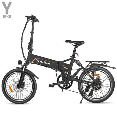 China YOVITAL City Bike 20 E Inch Foldable Electric Bike Shock Absorption 36V Battery Super Folding Electric Built-in Electric City Bicycle for sale