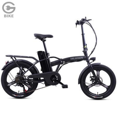 China Portable Folding Electric Bicycle GELEISEN 16Inch Ebike City Electric Bicycle 350W 36V 10Ah Lightweight Battery For Adult for sale