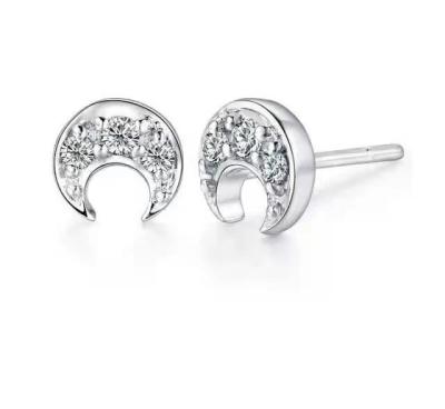 China Wholesale Diamond Earrings Silver Simple Personality Diamond Earrings Factory High Quality for sale