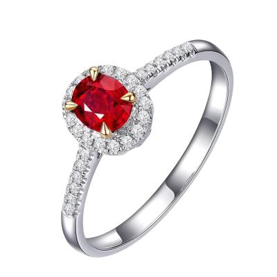 China Hot Sale High Quality Elegant Eternity Ruby Ring Sterling Rudy Ring For Women Oval High Quality for sale