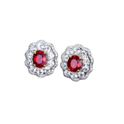 China High Quality Simple Personality High Quality Simple Design Earrings Ruby Earrings Feminine Design Earrings for sale