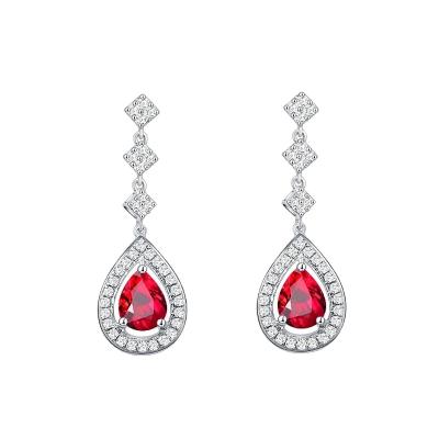 China Hot Selling Fashion High Quality High Quality Earings For Women New Design Custom Made Ruby Earings for sale