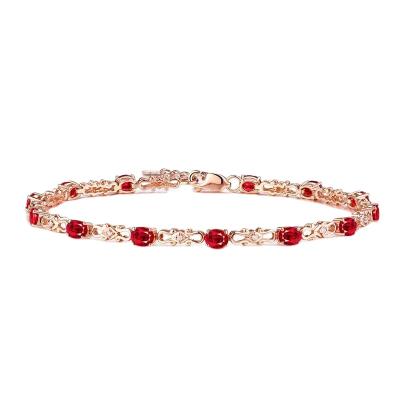 China High Quality Exquisite Bangle Popular Women's Bracelets Shape Ruby Bracelet For Luxury Jewelry for sale