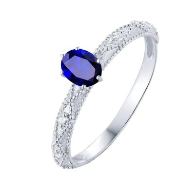 China Wholesale Sapphire Ring Full Eternity Engagement Ring Sapphire Ring Factory High Quality for sale