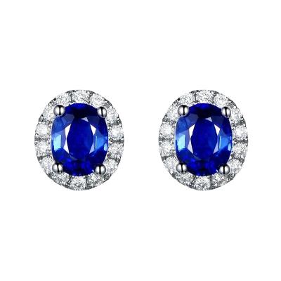 China 2021 Factory Wholesale Newest High Quality Simple Design Girl's Sapphire Earrings Fashion Earrings for sale