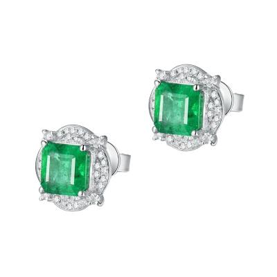 China Emerald Earring from Emerald Earring Exquisite Temperament Women silver high quality high quality for sale