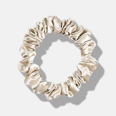 China INS Fashion Nourishing Solid Color 22mm Ply 100% Silk Hair Ring For Daily Hair Care Middle Girls Hair Rope 2cm for sale