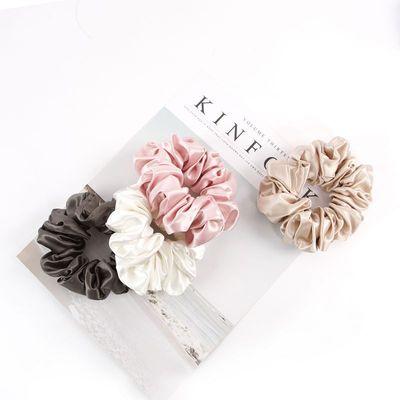 China 22mm Satin Hair Scrunchies Ring Rope Large Size Silk Nourishing Pure Mulberry Hair Scrunchies 100% Silk Hair Scrunchies for sale