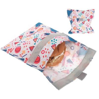 China Cheap Custom Washable Envelope Bag Snack Food Polyester TPU Reusable Food Bag For School Picnic for sale