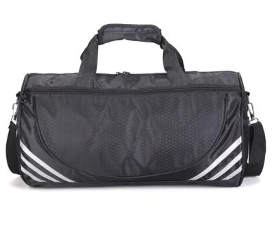 China Custom Fashion Fitness Travel Large Heavy Duty Duffel Bag Waterproof Black Nylon Mens Sports Gym Duffel Bag for sale