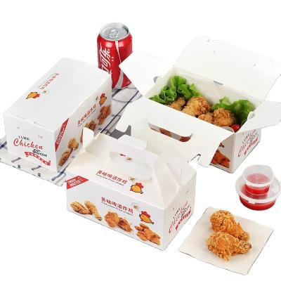 China Customized Disposable Size Disposable Take Away Fried Chicken Cardboard Containers Food Packaging Paper Box for sale