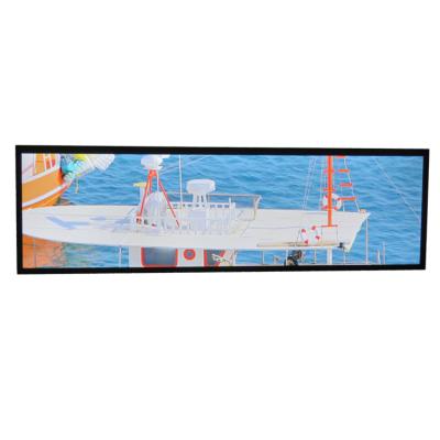 China Split Screen Display 36 Inch Commercial Wall Mounted Bar LCD Advertising Monitor Digital Stretched Display for sale