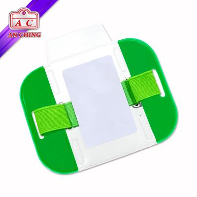 China Factory Made High Visibility PVC Badge Holder Armband ID Holder for sale