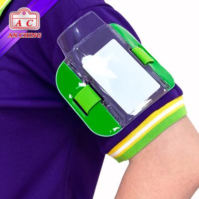 China High Visibility Matched Safety Work PVC Armband Card Holders for sale