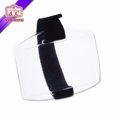 China Emergency Department PVC Armband ID Card High Strength Badge Holder for sale