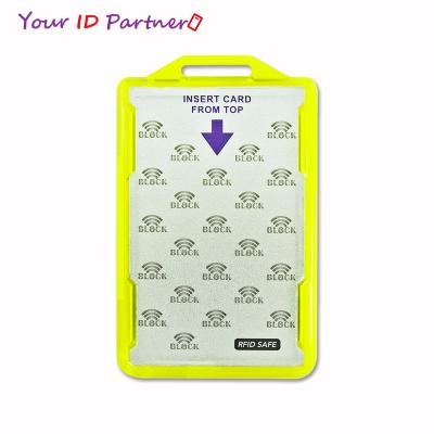 China RFID Blocking Hard Plastic ID Card Holder Blocking Badge Holders for sale