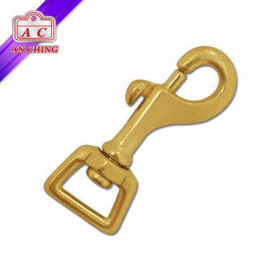 China Length 57.8mm Total Solid Brass Rotating Solid Brass Horse Snap Hooks for sale