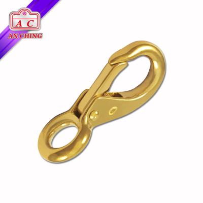 China Boat Metal Single Eyelet Solid Brass Snap Hook for sale