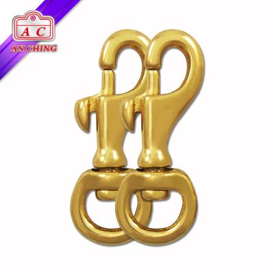 China Solid Brass Boat Gold Hook Swivel Hook For Boat for sale