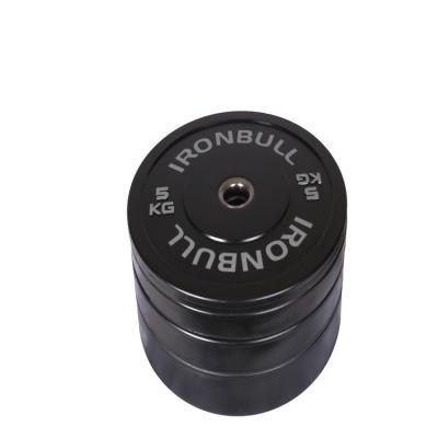 China Commercial Use Black Cheap Rubber Coated Barbell Weight Bumper Plate for sale