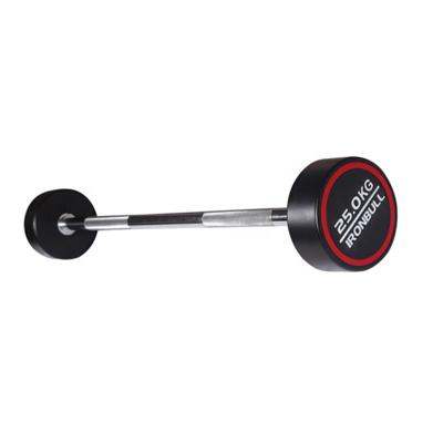 China Durable Anti-Slip Healthy Home Gym Fixed Barbell Set Urethane CPU and TPU Grip Straight Bend Commercial Barbells for sale