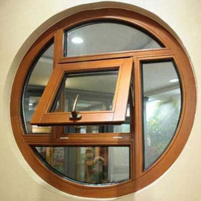 China Popular White Color Screen Upvc Arch Folding Round Window Factory for sale