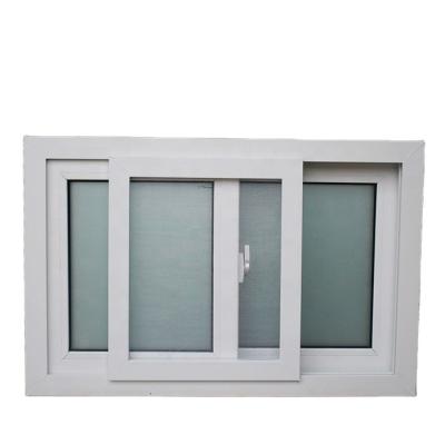 China Hot Sale Durable White Color Single Glass Folding Screen Upvc Sliding Home Window for sale