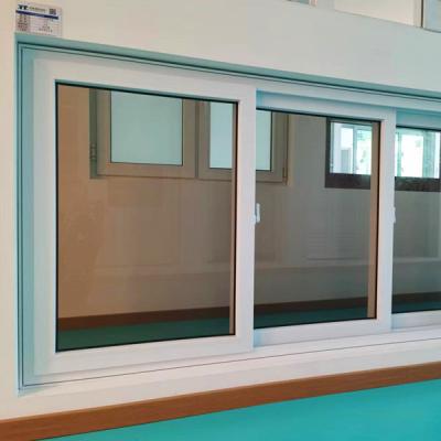 China Hot Sale Folding Screen Three Ways Upvc White Sliding Window for sale