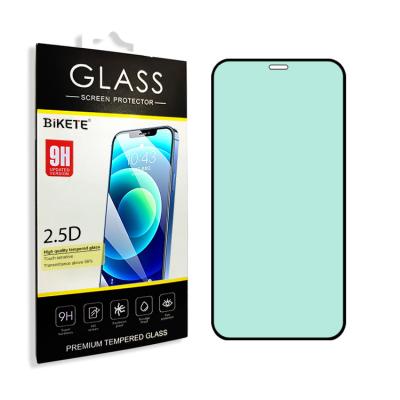 China 2.5D Anti-fingerprint Green Pupil Protective Tempered Glass Film For lPhone Full Series Screen Protector for sale