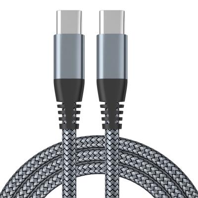 China Mobile Phone Nylon Braided Type C To Type C PD Fast Charging Type C Data Cable Mobile Phone Notebook Cable 3A 60W Charging Cable for sale