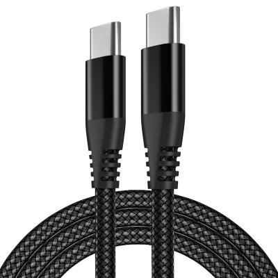 China New Mobile Phone Type-c to Type c palladium Fast Charging 3A 60W Nylon Braided Type c Data Cable Mobile Phone Notebook Charging Cable for sale