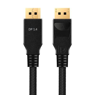 China HDTV Output Nylon Braided Net Cable DP1.4 32.4Gbps 8K60Hz Resolution DP To DP 4K120Hz DisplayPort 1.4 Cable 8K for sale