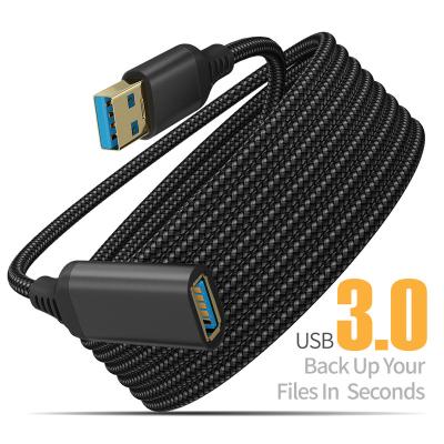 China Nylon Braided Camera 5Gbps USB 3.0 Male to Female Extension Data Cable Computer Hard Drive Camera Printer Extension Cable for sale